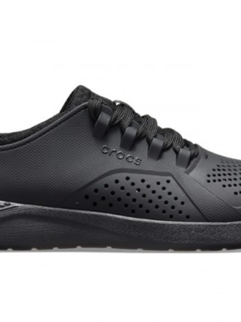 CROCS Mens Lace-Up Comfort Sneaker - Black Sz 9